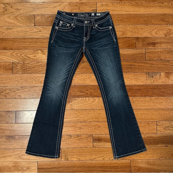 Miss Me Glitter Boot Stretch Jeans Size 27 STYLE JE8178BX - Picture 8 of 15